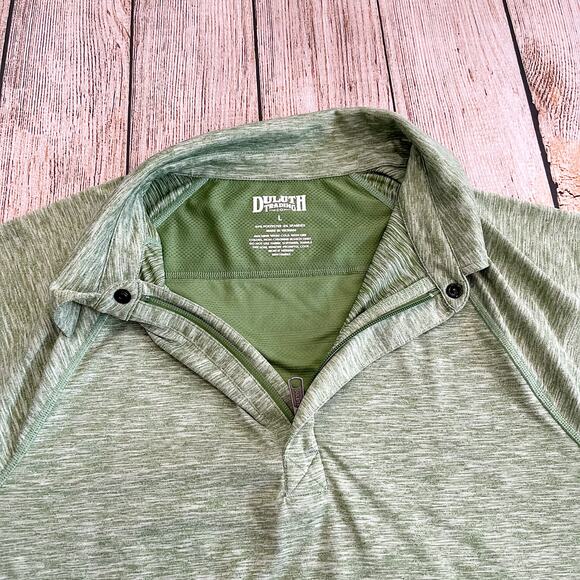 NWOT Men's Large Duluth Trading Co Henley Breezeshooter Athletic Polo - Picture 5 of 6